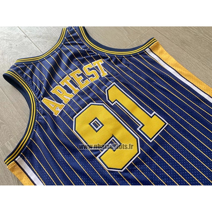 Maillot Indiana Pacers Ron Artest NO 91 Mitchell & Ness 2003-04 Bleu